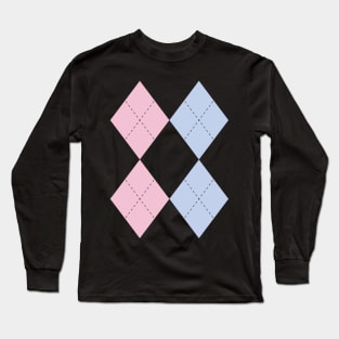 pastel primaries argyle Long Sleeve T-Shirt